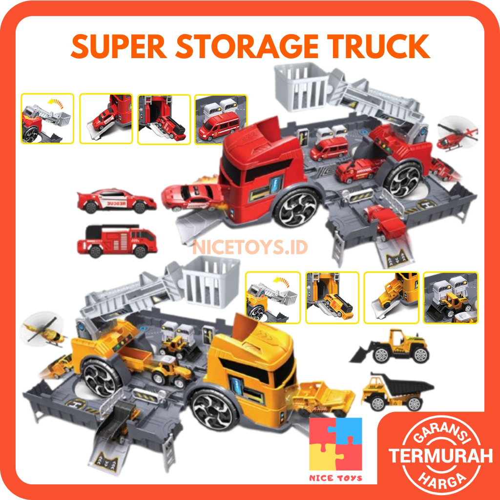 Super Storange Truck Set Truk Mainan Anak Mobil Truk Mainan Mobil Mobilan Anak Mobil Mainan Anak