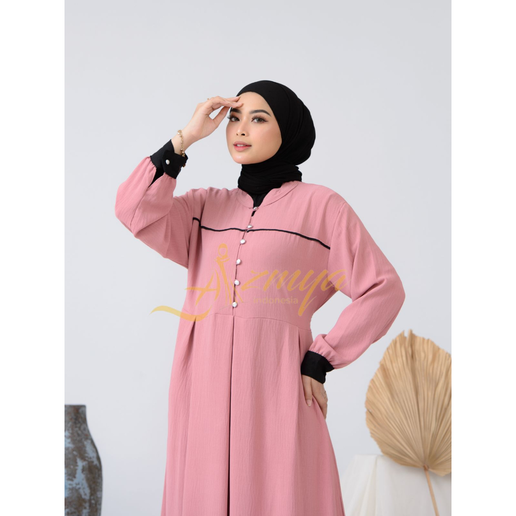 NAYARA DRESS  Busui Matt Cotton Crinkle List - Gamis Simple LD 110 GAMIS DAILY