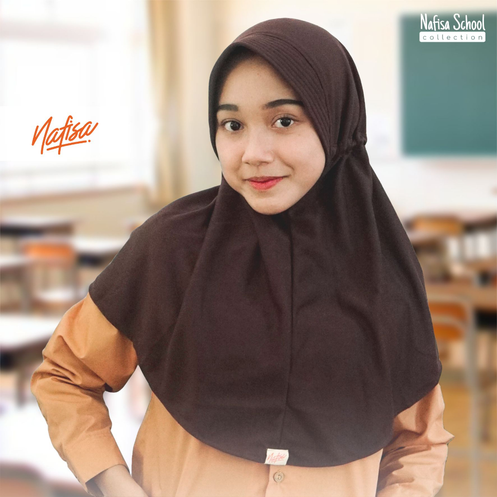 Nafisa Hijab School Ventura - Jilbab Anak Sekolah Hijab Sekolah Kaos Size Lengkap SD-SMA