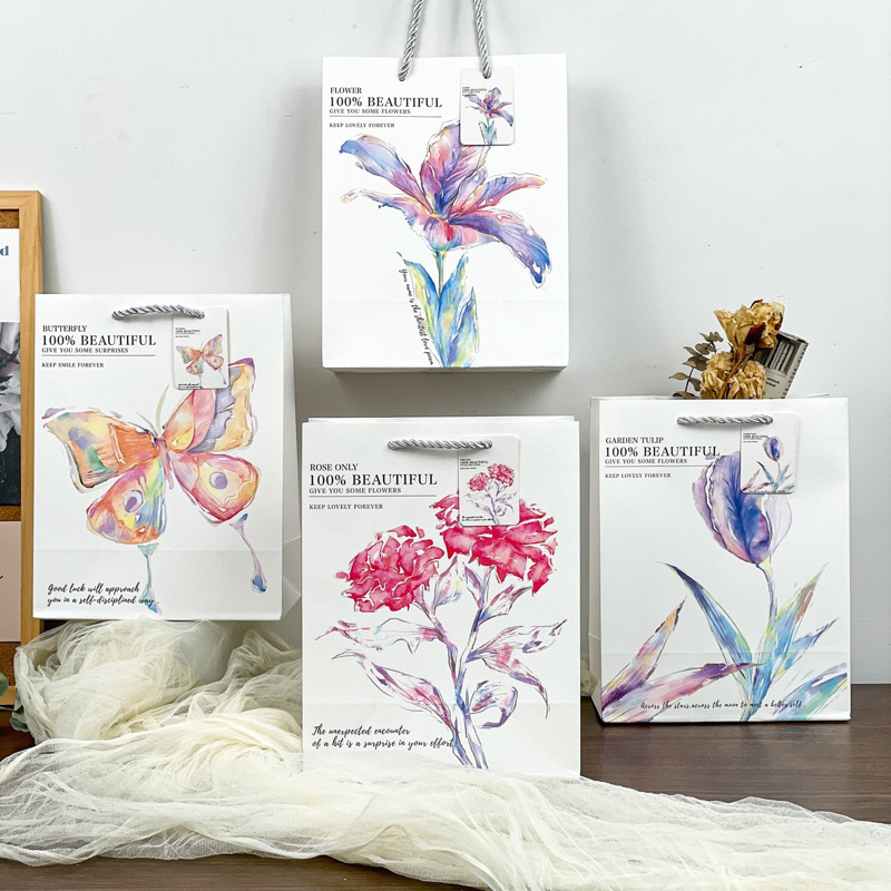 

Delunashop DL1150S Paper Bag Coklat Motif malber Shabby Especially / Paperbag vintage classic Premium motif koran rose kartun bunga kuno classic