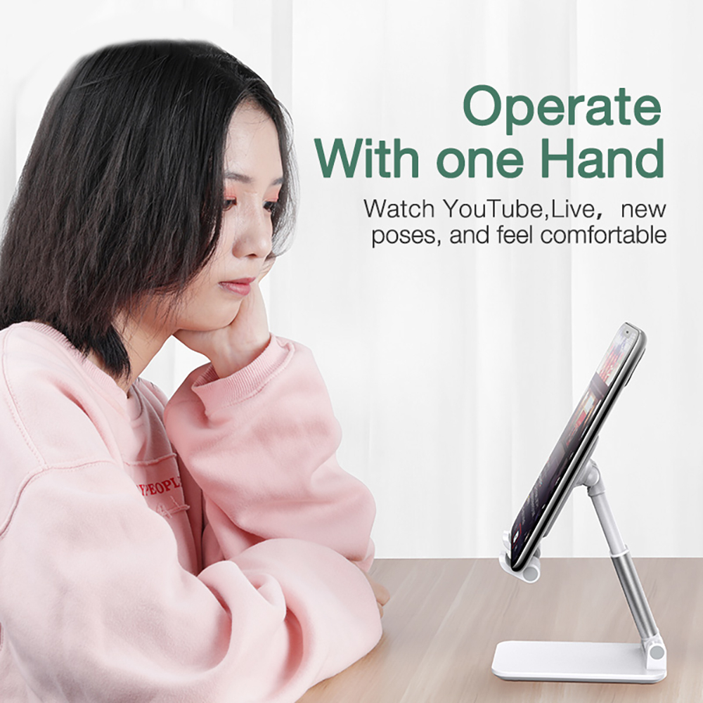 DUDUKAN HP HANDPHONE TABLET FOLDING DESKTOP PHONE STAND HOLDER STAND HP DI MEJA TATAKAN PONSEL AH009 - XOBOX