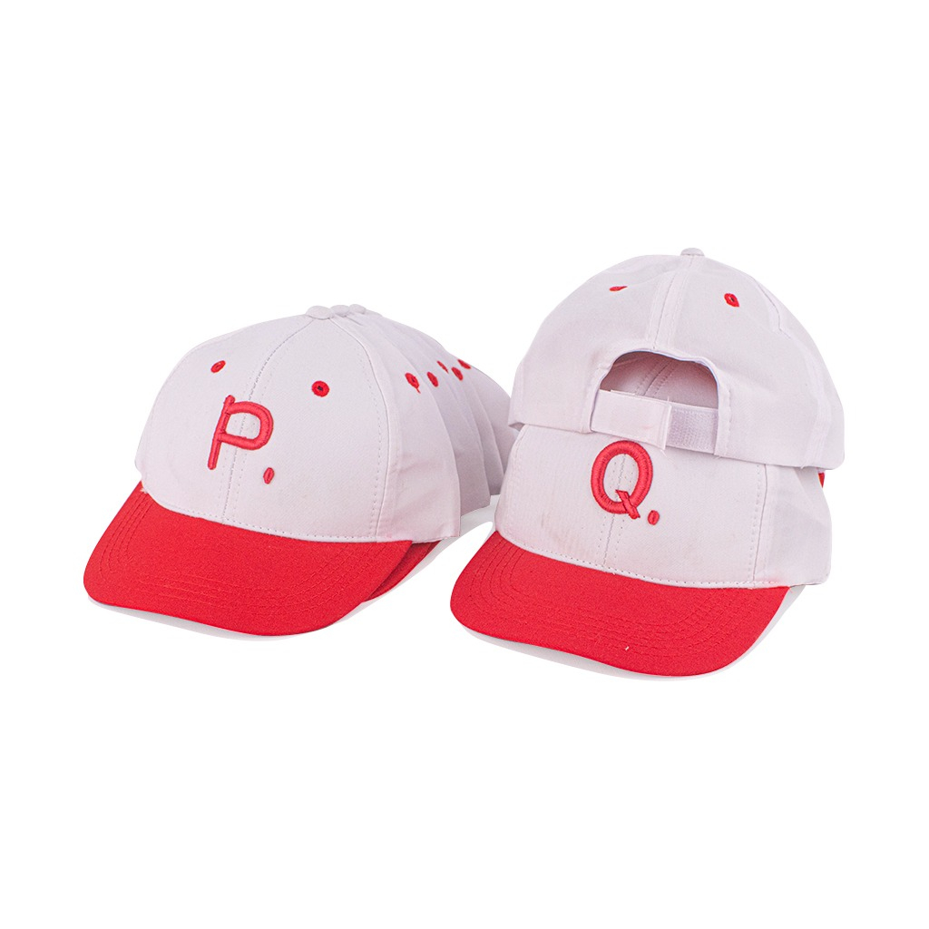 (HZ) TOPI KOMBINASI MERAH PUTIH ANAK UNISEX FASHION HAT TOPI MOTIF HURUF ALPHABETH