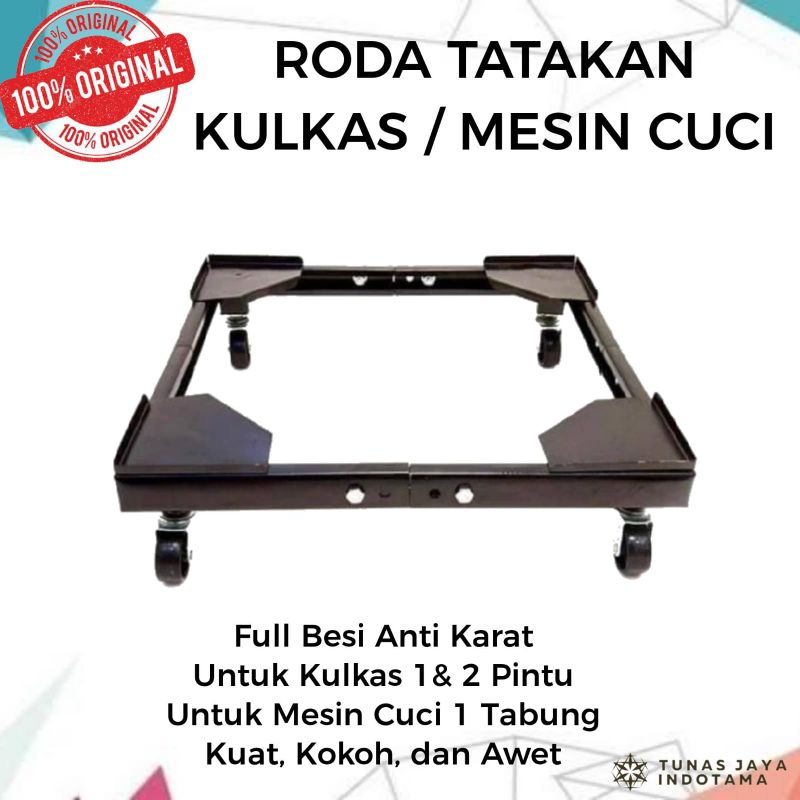 RODA KAKI KULKAS/ MESIN CUCI FULL BESI 1 TABUNG/ 1 PINTU KOKOH