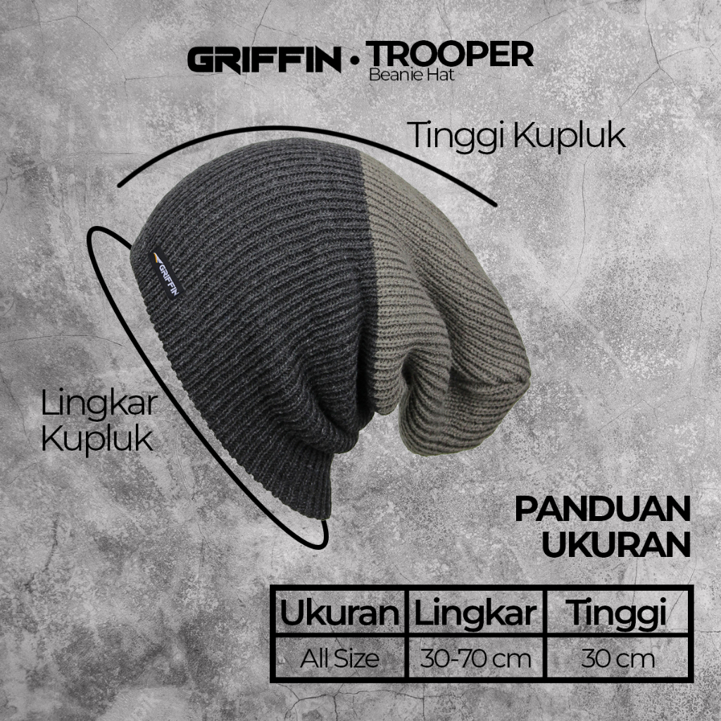 Kupluk Camping Outdoor Rajut Pria Trooper by Griffin