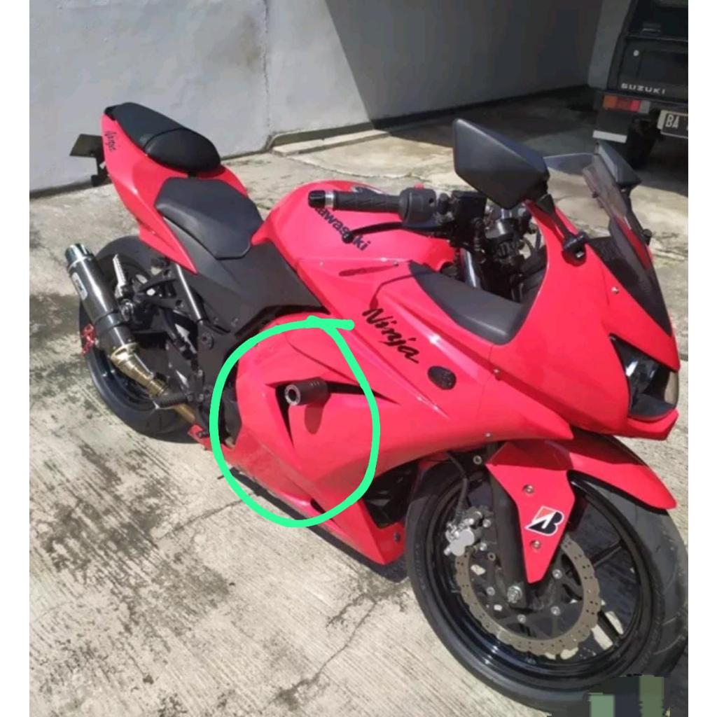 Pelindung body fairing ninja 250 karbu penjaga body fairing ninja 250 karbu