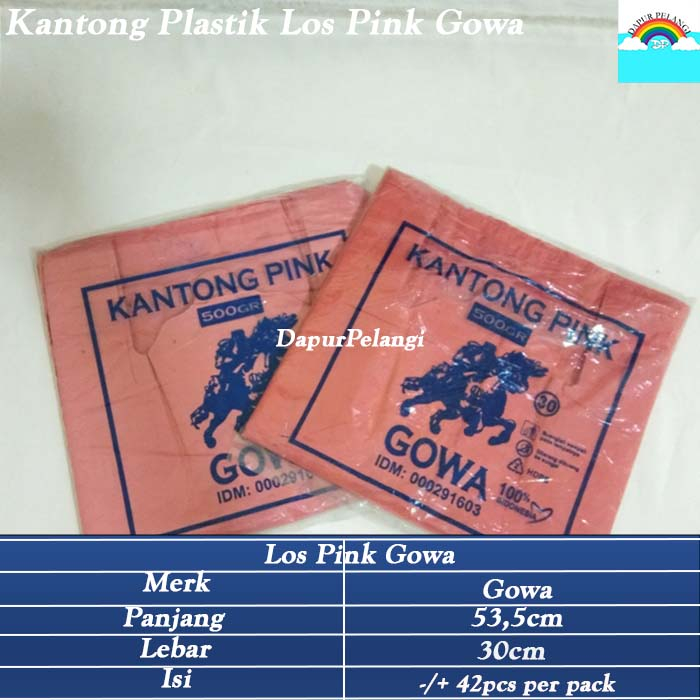 Kantong Kresek/Kantong Plastik Pink/Los Pink Gowa 30