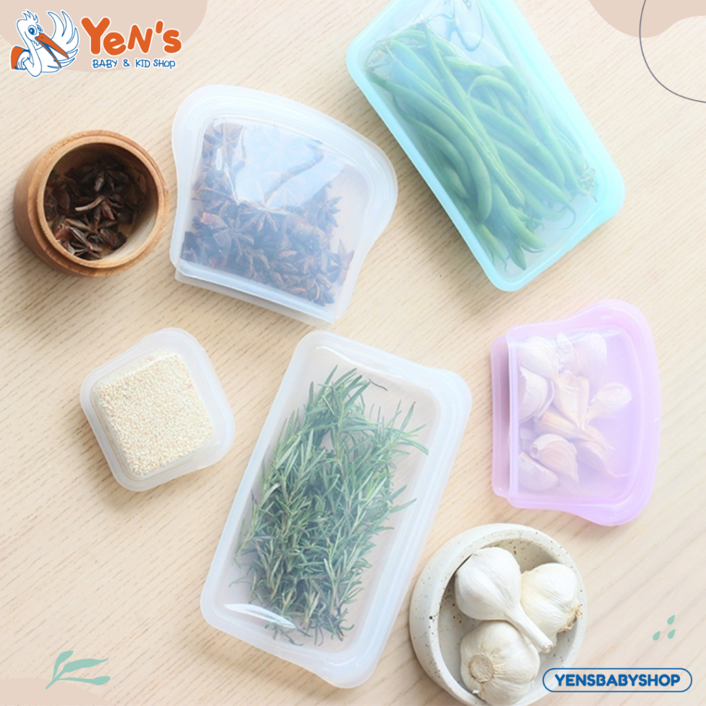 KAAB - Reusable Ziplock Silicone Pouch Bag kedap udara