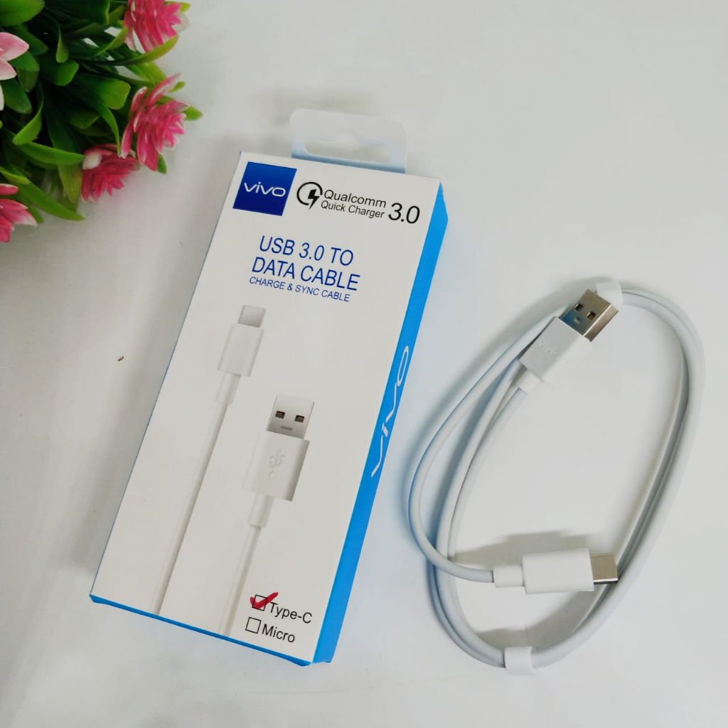 KABEL DATA VIVO V25Pro 80W FAST CHARGING QC3.0 MICRO /  TYPE C FOR ANDROID SMARTPHONE KABEL CASAN HP GADGET ISI DAYA CEPAT BY SMOLL