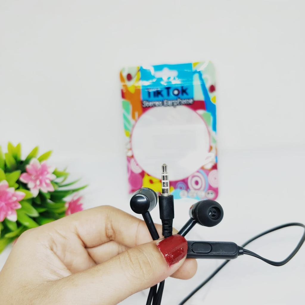 HANDSFREE TIKTOK TK29 LIMITED EDITON SUPER BASS UNIVERSAL FOR ANDROID SMARTPHONE SUPPORT SMUA HP BY SMOLL