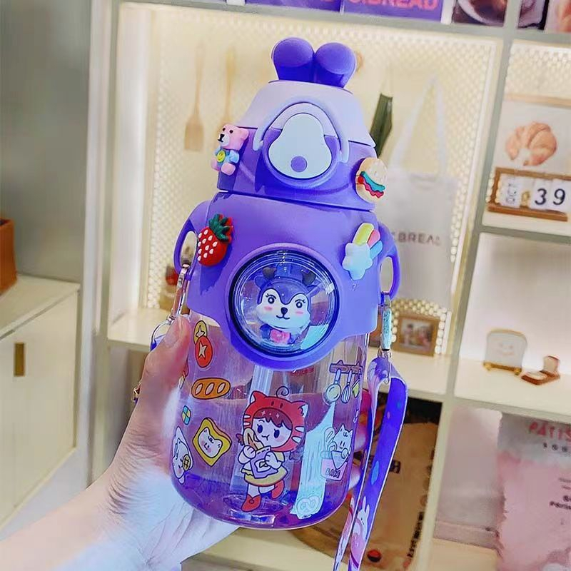 BOTOL MINUM ANAK/BABY KARAKTER LUCU GEMOY /BPA FREE/TALI PANJANG/STIKER TERBARU 1933