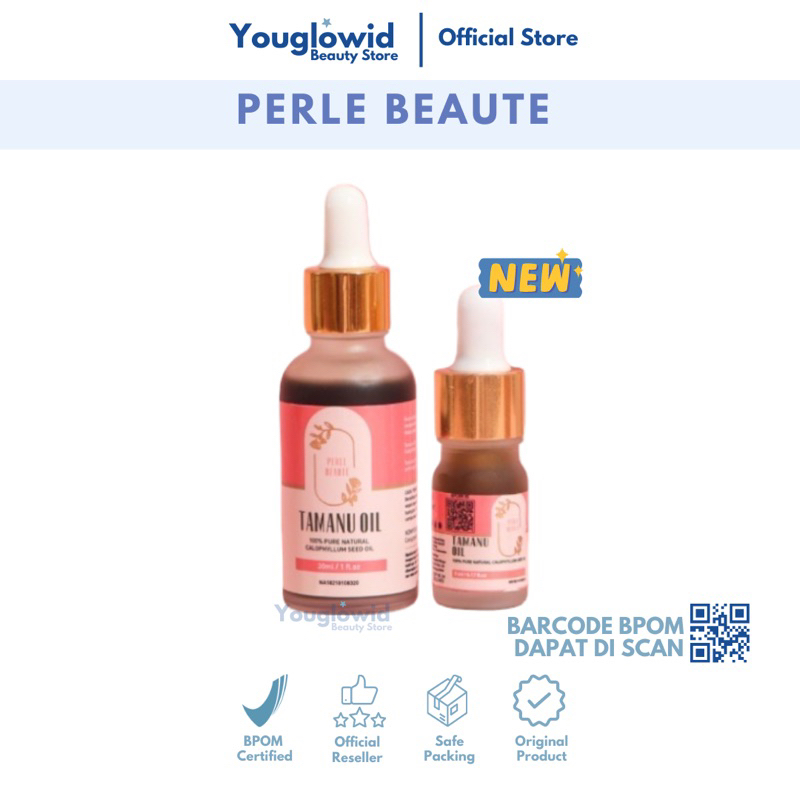 【BPOM】PERLE BEAUTE Tamanu Oil Penghilang Flek Hitaim Bopeng Bekas Jerawat Stertch Mark | Tamanu Oil Glowing Skin