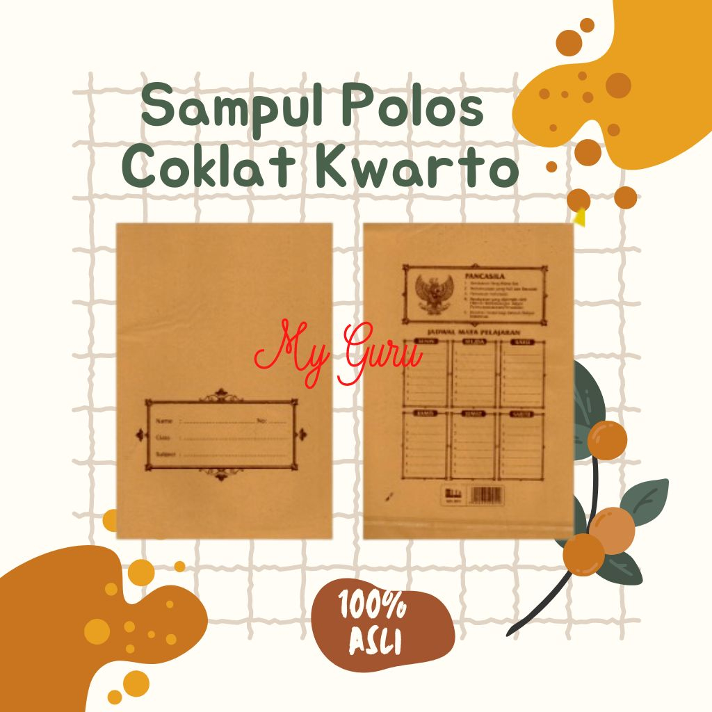 

[PAK] SAMPUL SILVER HORSE COKLAT KWARTO BATIK / POLOS / SAMPUL COKLAT ISI 20 PCS / SAMPUL PLUS NAMA