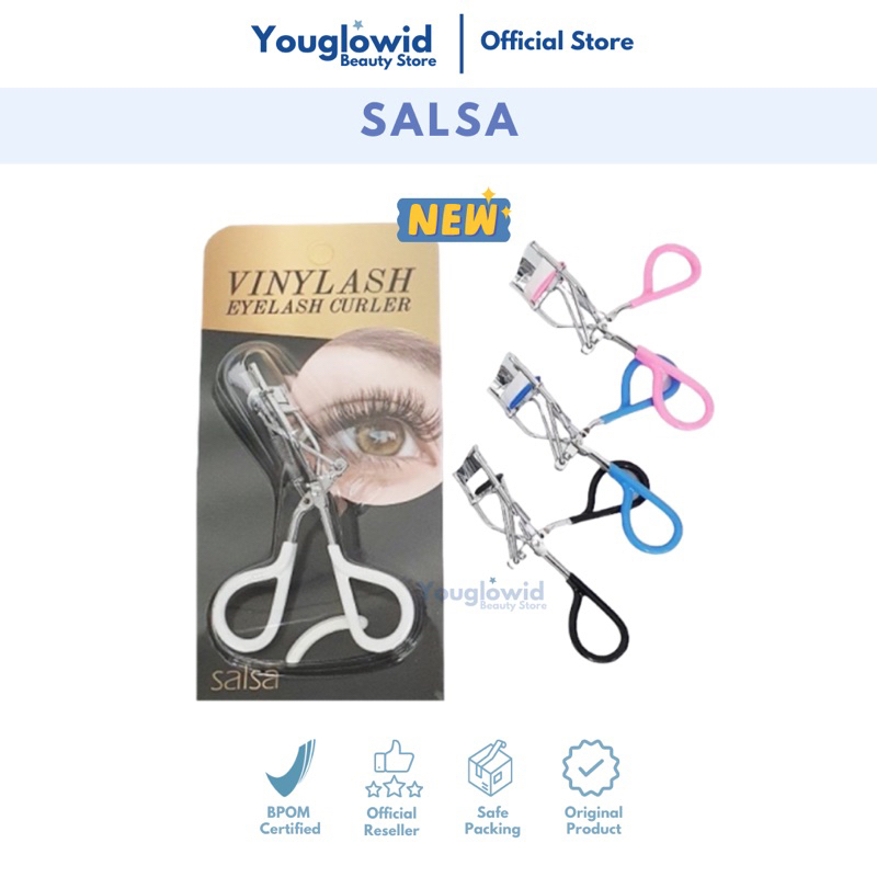 【Official Outlet】SALSA Vinylash Eyelash Curler Lasting Curl Portabel Makeup Tools | Vinilash Penjepit Pelentik Bulu Mata Warna Random