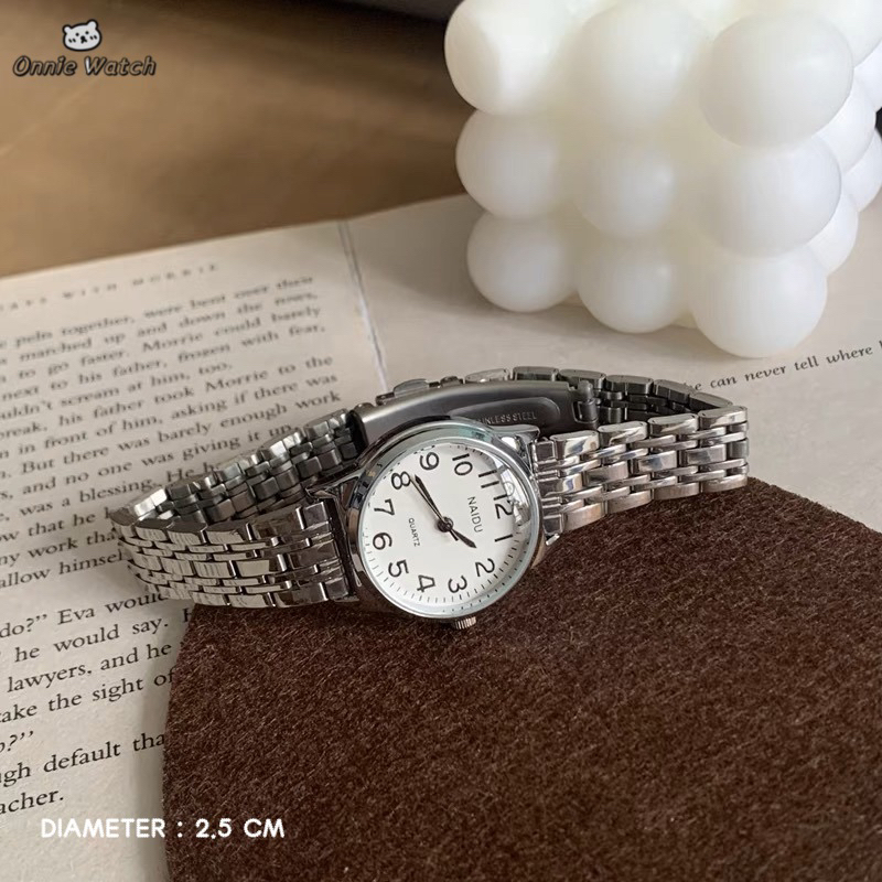 ONNIE Jam Tangan Wanita Naidu Model Bulat Circle Terbaru Analog Style KY-NA22