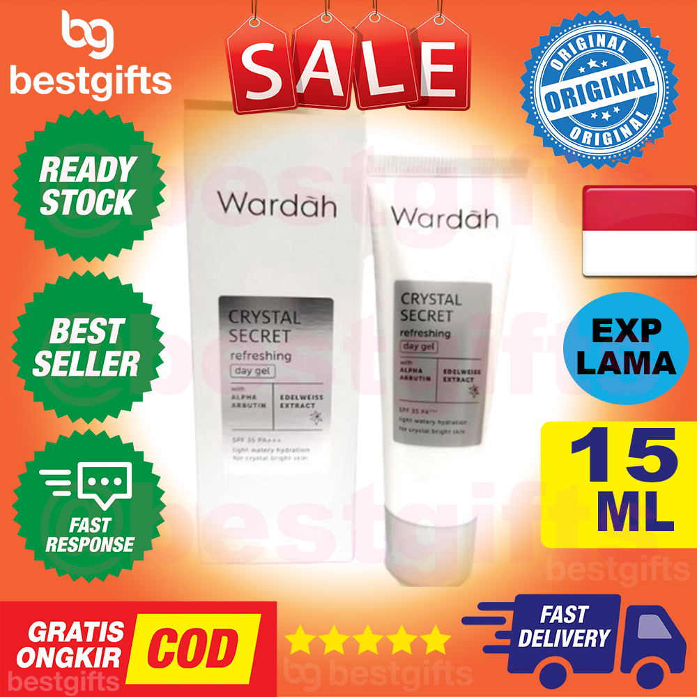 WARDAH CRYSTAL SECRET REFRESHING DAY GEL JEL MENGHILANGKAN NODA HITAM 30 GRAM