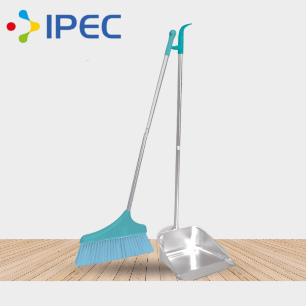 Sapu Cikrak Set Stainless Kombinasi Sapu Cikrak Alat Pembersih Sapu Lantai Broom Set Dustpan  3161