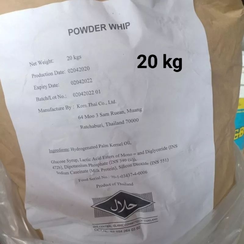 powder whipcream thailand 20 kg