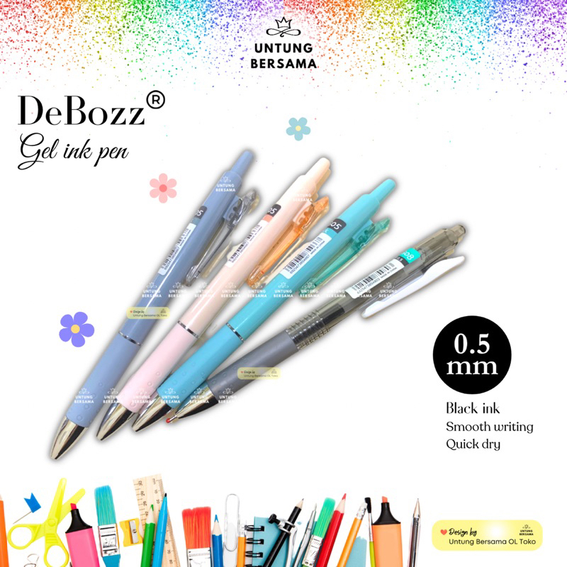 ❤️UB❤️ DeBozz Gel in pen Cetetan | pen Cetekan | click  pen 0.5mm