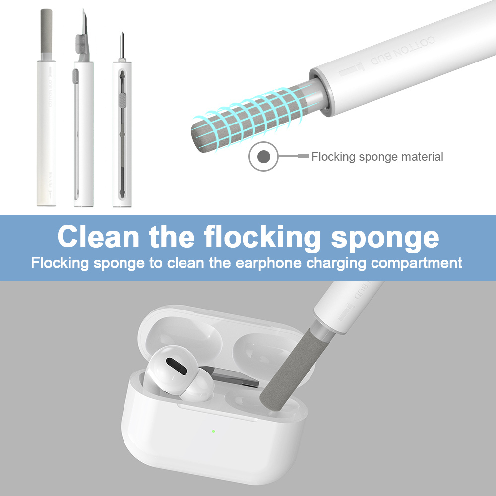 Pembersih Earphone Multi Cleaning Pen Portable 3 in 1 - K301 - White