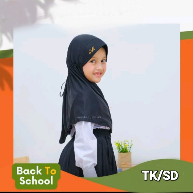 kerudung anak sekolah sd/tk RENDA MALIKA ( 6-9 TAHUN ) / hijab sekolah / jilbab anak sd