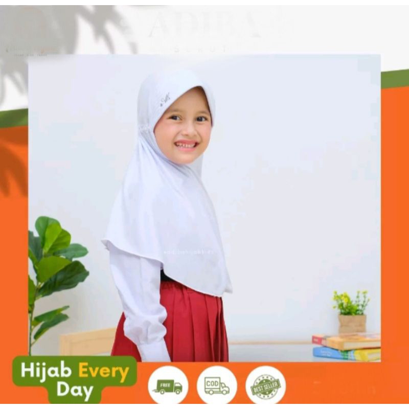 kerudung anak sekolah sd/tk RENDA MALIKA ( 6-9 TAHUN ) / hijab sekolah / jilbab anak sd