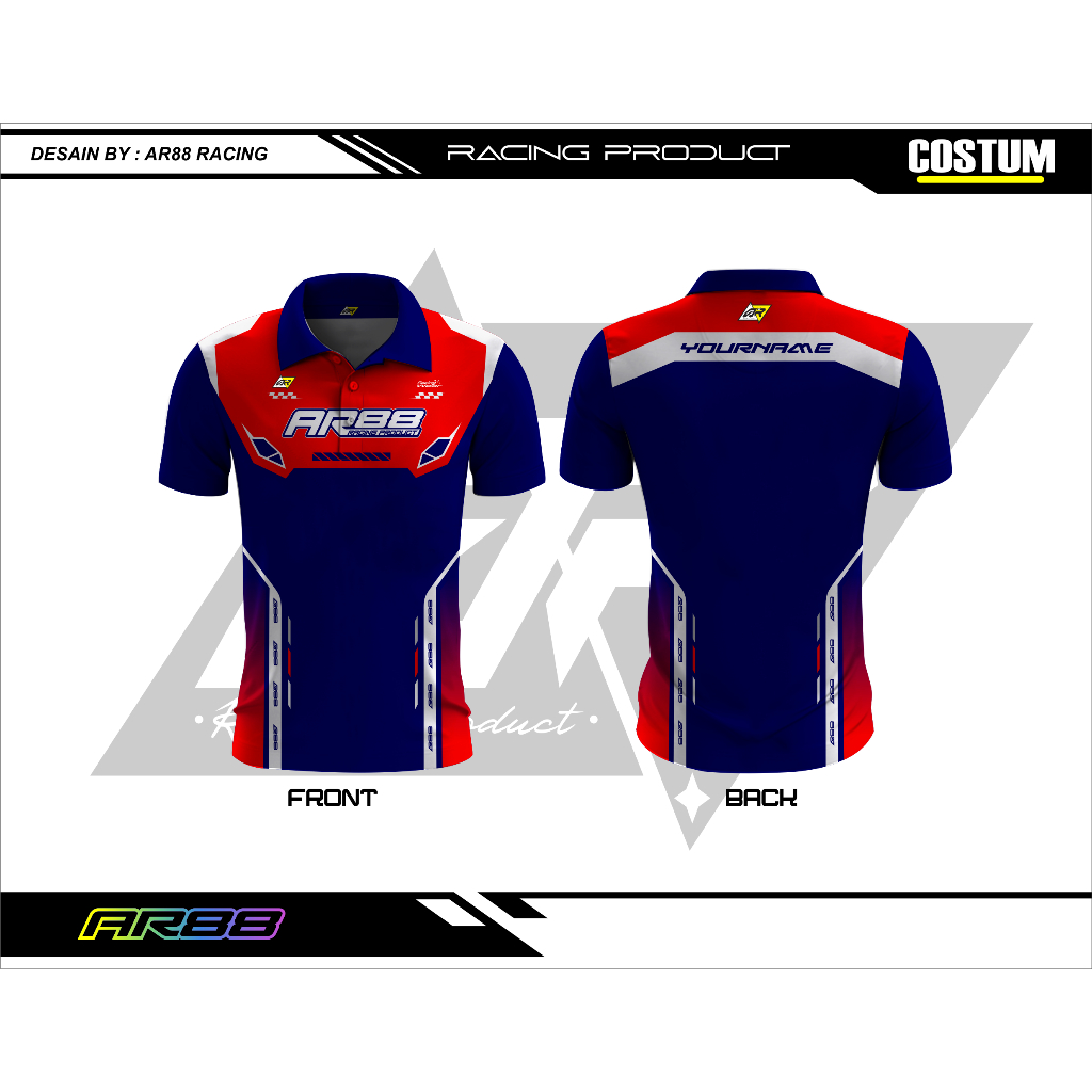 JERSEY RACING COSTUM POLO / WANGKY FREE DESAIN
