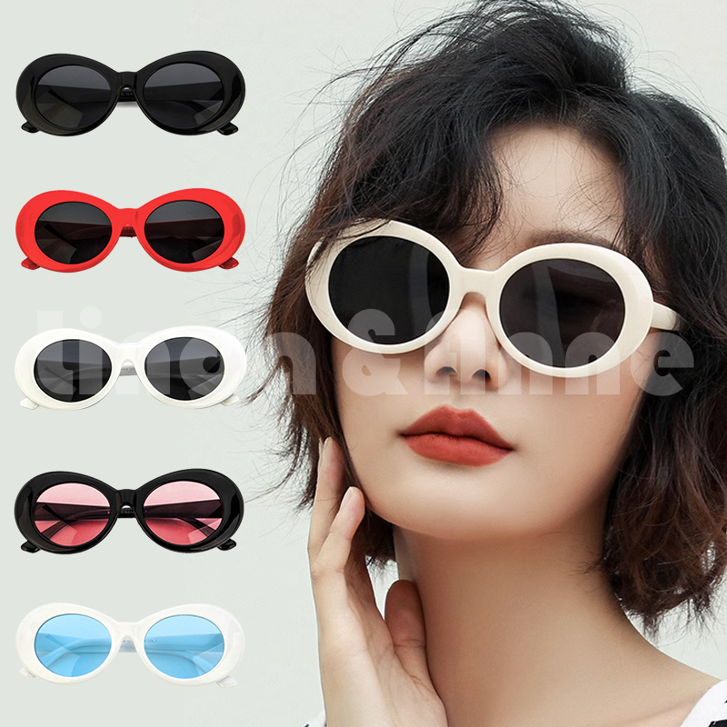 Sunglasses Trendy Kacamata Hitam Bentuk Oval Kekinian Pria dan Wanita Fashion Import