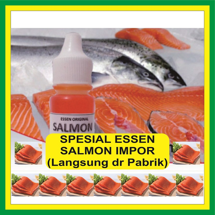 Esen Salmon Ukuran 35 dan 100 ML, essen minyak Spesial Import salmon terbaik, racikan umpan ikan mas, lele, dll. Menggunakan ekstrak biang juara, aroma Amis gurih. Oplosan terlaris