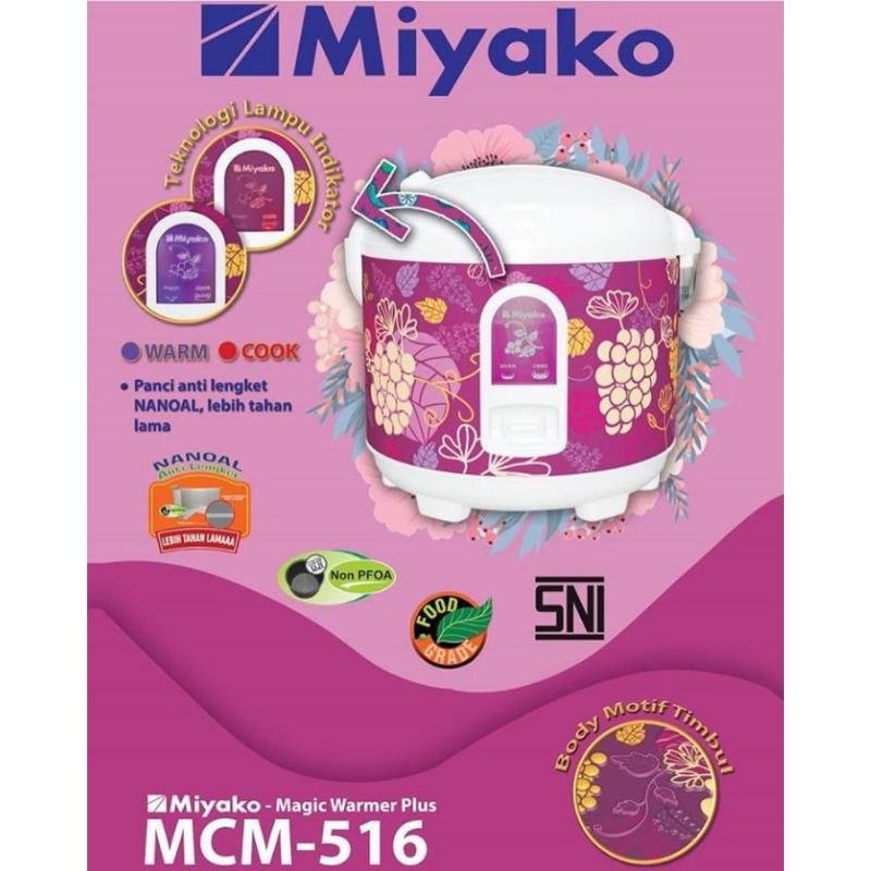 Miyako - Magic Com Miyako 1,8 Liter MCM 516