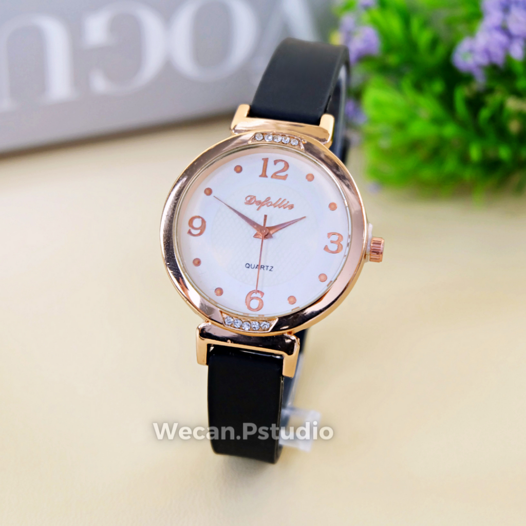 JAM TANGAN WANITA ROYAL FASHION KEKINIAN DIAMOND TERMURAH TALI KARET PREMIUM