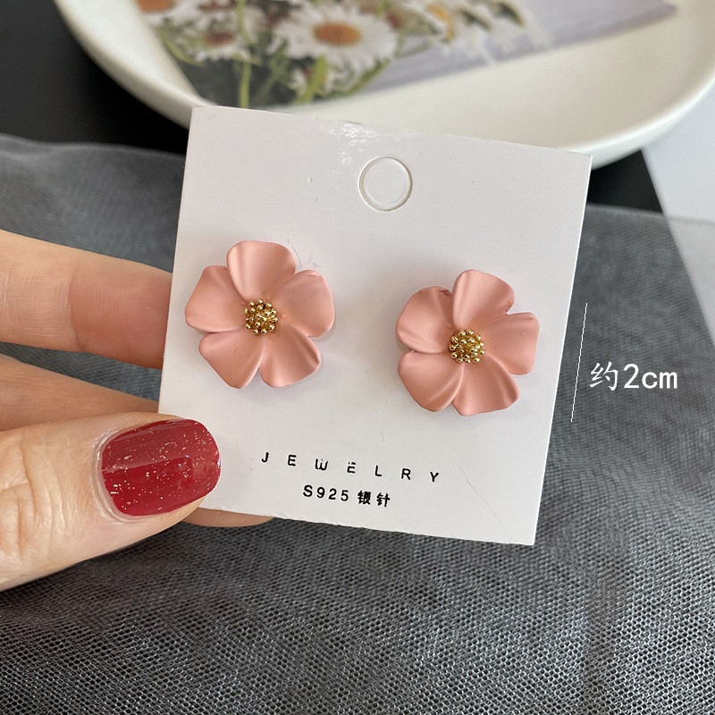 COD❤️Anting Bunga Wanita Korea Permen Candy Warna Earrings Fashion Gaya Aksesori