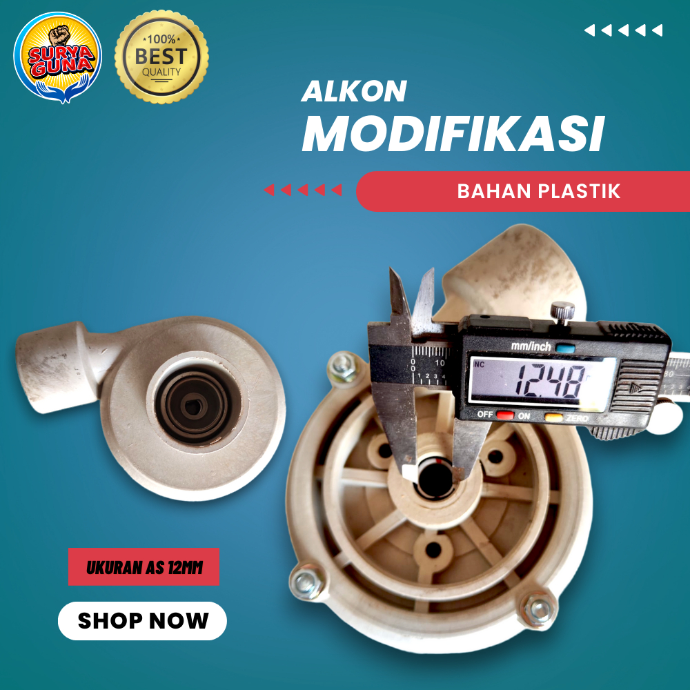 jual alkon modifikasi bahan plastik tebal pipa 1.5" keongan ukuran ass 12 mm