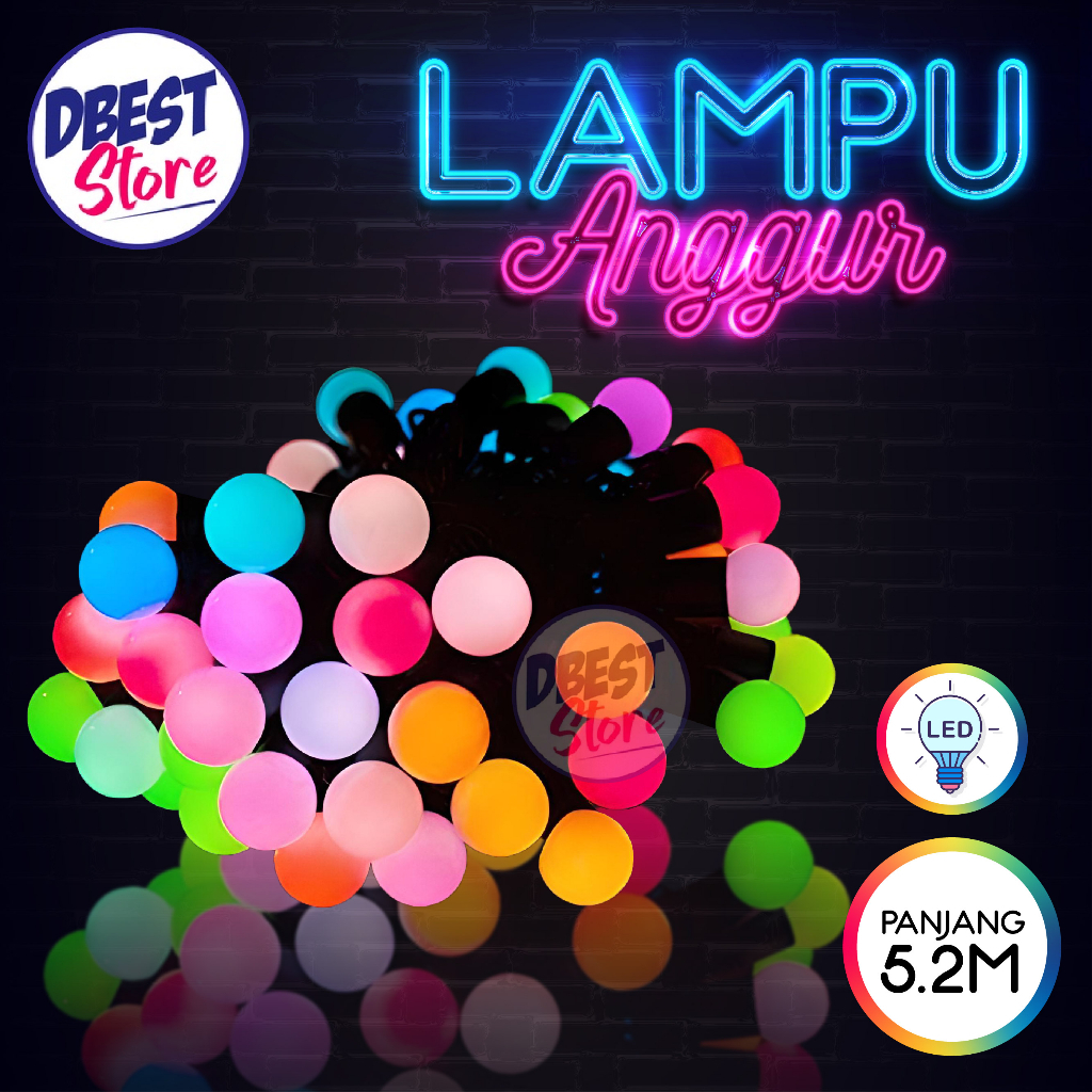 DBEST - Lampu Bola Anggur Penghias/Lampu Natal dan Taman