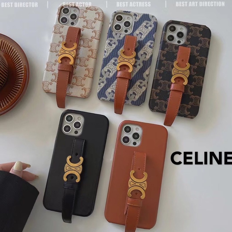 CELINEE Case Leather with Hand Strap Handgrip Casing FULL COVER Iphone 14 13 12 11 Pro Max 12Pro 13Pro 14Pro 11Pro 11ProMax 12Promax 13Promax 14Promax 14 Pro