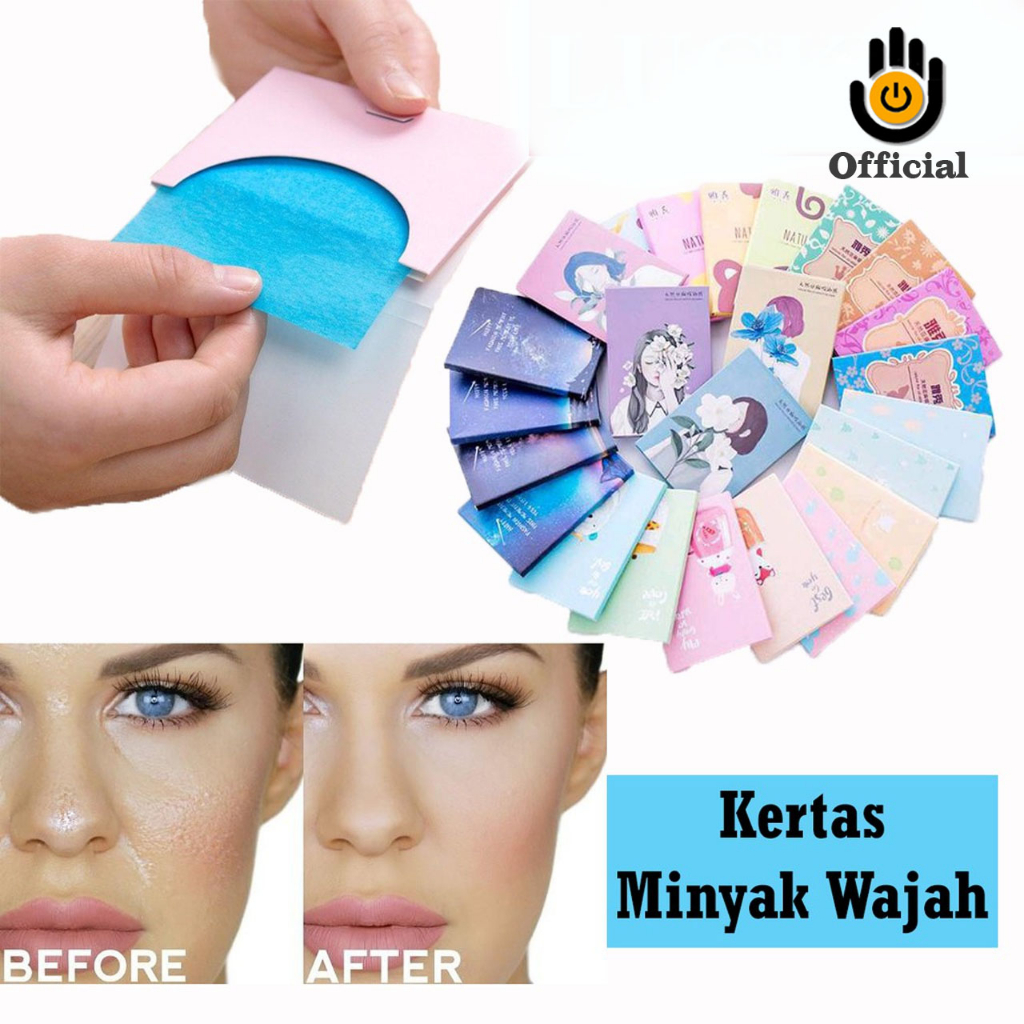 Pembersih Wajah Glowing Kertas Minyak Wajah - Kertas Minyak Linen Alami Menyerap Minyak pada Wajah