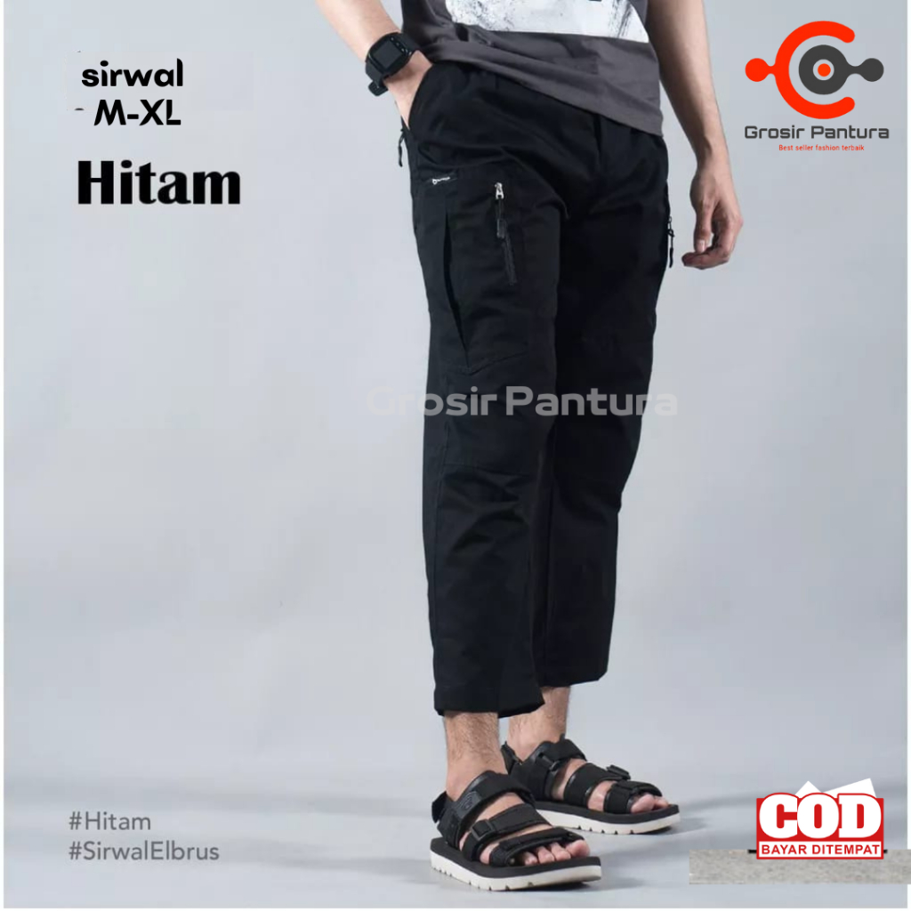 CELANA SIRWAL CARGO PRIA JUMBO | CELANA PANJANG CARGO 3/4 PRIA MUSLIM