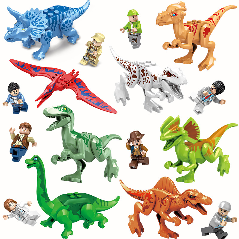 Block Dinosaurus Mainan Dinosaurus Mainan Balok Susun Block Bricks Mainan Balok Puzzle Bricks