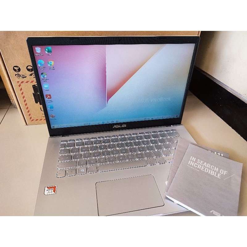 Laptop Asus M409 ram 8Gb SSD 256Gb keyboard Nyala Fullset