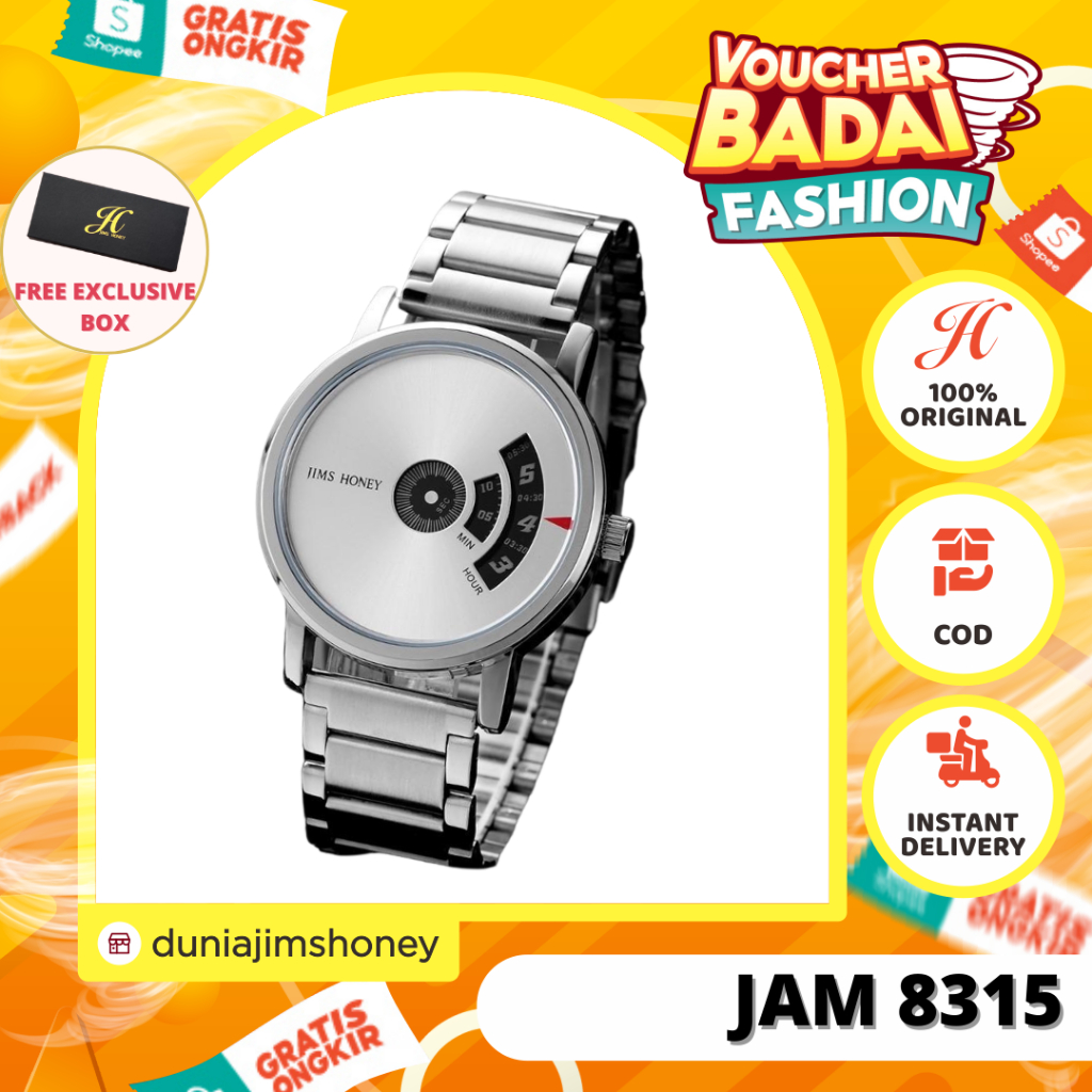 Jims Honey Jam Tangan 8315 Pria Analog Jimshoney Cowok Branded Murah Ori Elegan Quartz Keren JH