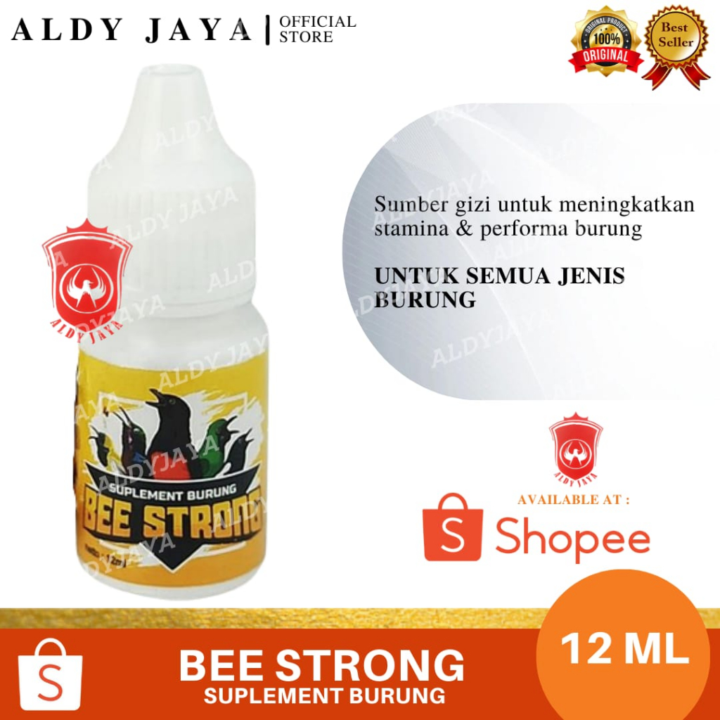 ALDY JAYA - BEE STRONG | VITAMIN BURUNG SUPLEMEN OBAT PENGGACOR BURUNG | 12ML