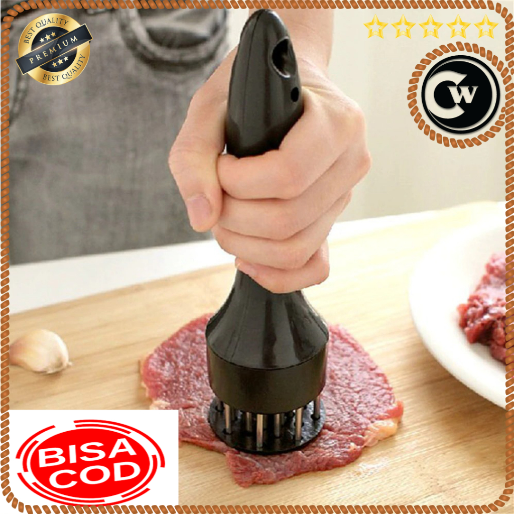 Alat penghalus Pemukul Daging Steal Tenderizer Beef Needle