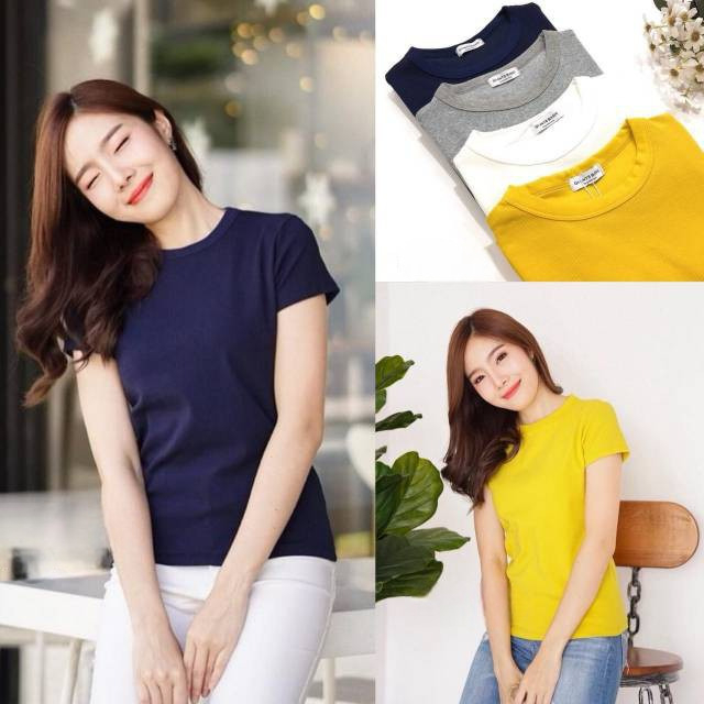 IL - SALE V-NECK Pendek /Kaos Polos Basic Vneck Pendek / t-shirt / Atasan Pakaian Wanita