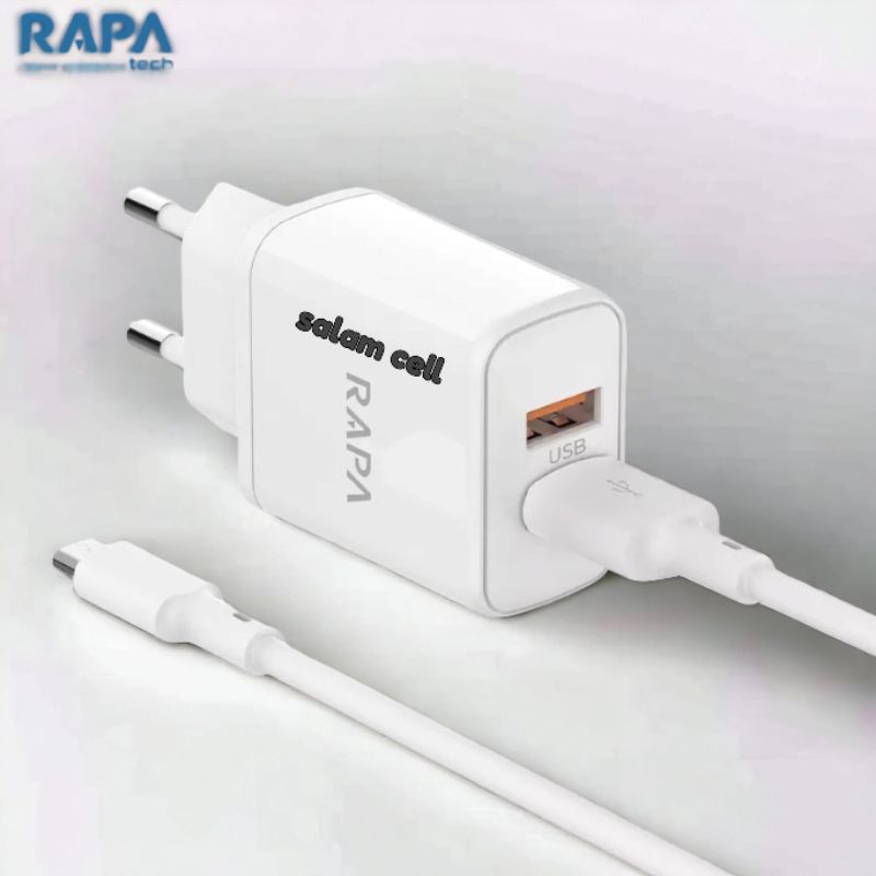 Charger Hp Micro Usb RAPA POWER LITE 1 Dual Port 12W Original Garansi Resmi