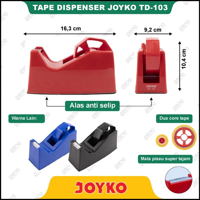 Tape Dispenser Tempat Isolasi 1inchi 0.5inchi JOYKO TD-103 / TC-113