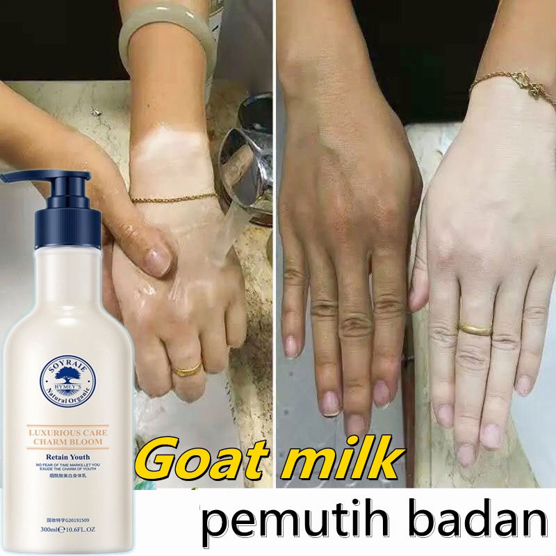 Brightening body lotion Lotion pemutih badan Bodi lotion Lotion pemutih badan Body lotion pemutih Pemutih badan permanen 300ML Niacinamide Whitening Pelembab dan Pencerah Tubuh