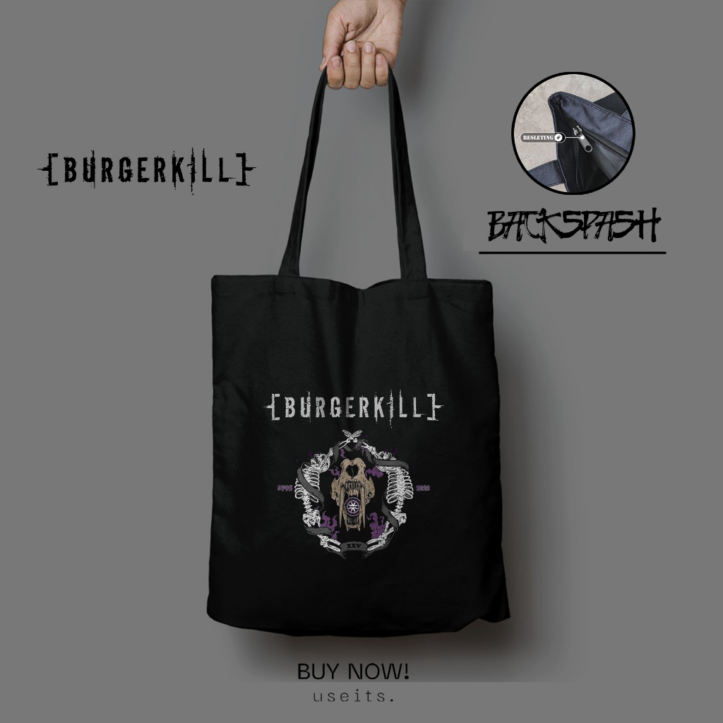 Tas Totebag Band Burgerkill Custom Pria Wanita - BURGERKILL