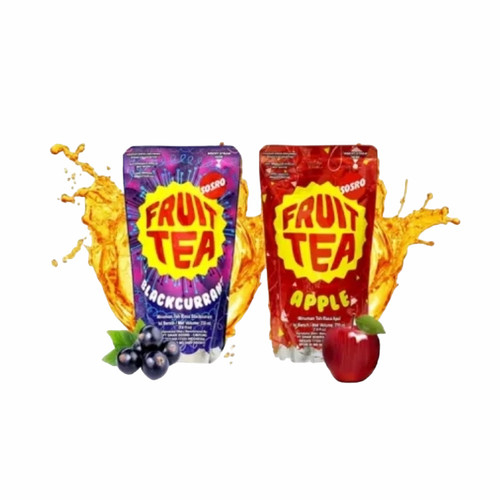 

[ISI 3 PCS] Fruit Tea Pouch 200ml | Blackcurrent/Apel