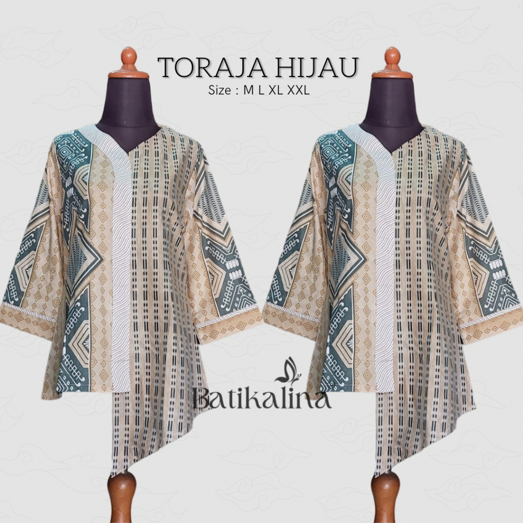 Baju Batik Wanita Modern Atasan Blouse Batik Kerja Kantor Wanita