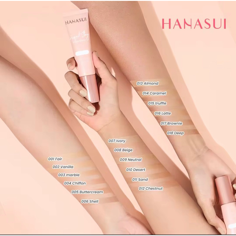 Hanasui Perfect Stay Foundation 25g Original BPOM COD 25gr