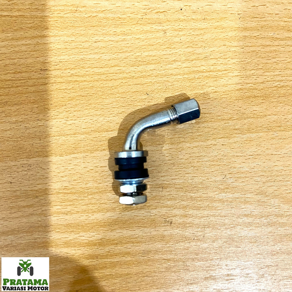 Pentil Ban Tubeless Bengkok Besi Motor / Mobil